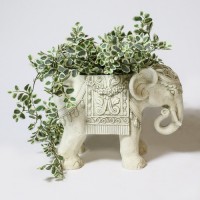 Elephant indian Planter Fiberglass Resin Indoor/Outdoor Garden Statue