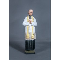 St. John Vianney Lightweight Fiberglass Resin Indoor/Outdoor Church Statuary