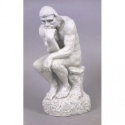 Thinker By Rodin 12in. - Fiberglass Resin - Indoor/Outdoor Statue