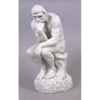 Thinker By Rodin 12in. - Fiberglass Resin - Indoor/Outdoor Statue
