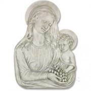 Madonna Eucharist Plaque 18in. Lightweight Fiberglass Resin Indoor/Outdoor