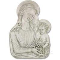 Madonna Eucharist Plaque 18in. Lightweight Fiberglass Resin Indoor/Outdoor