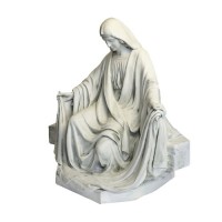 MARY SITTING FOR LIFESIZE SET 45"H Lightweight Fiberglass Resin Indoor/Outdoor Church Statuary