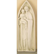 Mother & Child Pointed Arch - Lightweight Fiberglass Resin Indoor/Outdoor Church Statuary