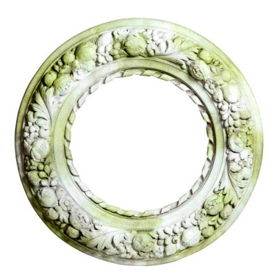 Pomegranate wreath Fiber Stone Resin Indoor/Outdoor Statuary -  - FS8898