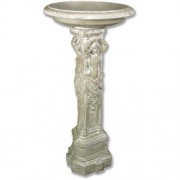 Lowe Caryatid Birdbath 48in. Fiberglass Resin Indoor/Outdoor Statue