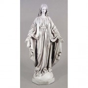 Mary - 42in. High - Lightweight Fiberglass Resin - Indoor/Outdoor Church Statuary Mary - 42in. High - Lightweight Fiberglass Resin - Indoor/Outdoor Church Statuary