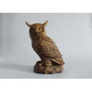 Hoot Owl Fiberglass Resin Indoor/Outdoor Garden Statue/Sculpture
