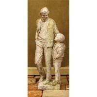 Man To Man 19.5in. Fiberglass Resin Indoor/Outdoor Garden