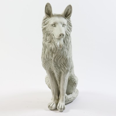 German Shepherd Sitting 30in. High - Fiberglass - Statue -  - FDS471