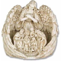 Guardian Angel Nativity 20in. Lightweight Fiberglass Resin Indoor/Outdoor Statue