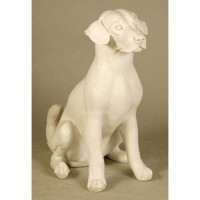 Sitting Puppy Fiberglass Resin Indoor/Outdoor Garden