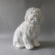 Old English Sheep Dog for Frontdoor / Porch Steps - Fiberglass Resin Indoor/Outdoor Garden Statue