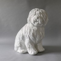 Old English Sheep Dog for Frontdoor / Porch Steps - Fiberglass Resin Indoor/Outdoor Garden Statue