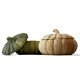 Wide Pumpkin Planter - Fiber Stone Resin - Indoor/Outdoor Statue -  - FS8662