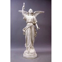 Angel Of Light-Right 32 Fiberglass Resin Indoor/Outdoor Garden Statue