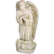 Angel Sorrow Kneeling Pray 27in. - Fiberglass Resin - Outdoor Statue