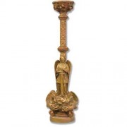 Angel Torch Candleholder 33in. - Lightweight Fiberglass Resin - Outdoor Statue