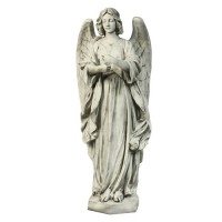 Angel with Lantern Fiberglass Resin Indoor/Outdoor Garden