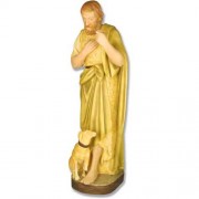 Shepherd W/Dog for Frontdoor / Porch Steps 41 H Ntv1. Lightweight Fiberglass Resin Indoor/Outdoor Church Statuary