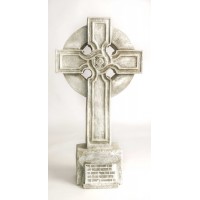 Saint John Cross On Stand 32in. Lightweight Fiberglass Resin Indoor/Outdoor Garden