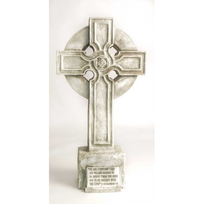 Saint John Cross On Stand 32in. Fiberglass Indoor/Outdoor Garden -  - F057