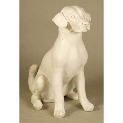 Sitting Puppy 20in. High Fiberglass Indoor/Outdoor Garden -  - COW3325