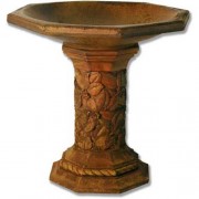 Turner Birdbath 21in. - Fiberglass Resin - Indoor/Outdoor Statue