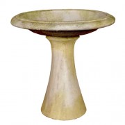 Sleek Birdbath Fiber Stone Indoor/Outdoor Garden Statue