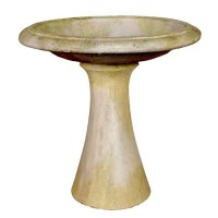 Sleek Birdbath Fiber Stone Indoor/Outdoor Garden Statue