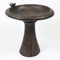 Sleek Birdbath w/Birds - Fiberglass Resin - Indoor/Outdoor Statue