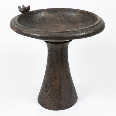 Sleek Birdbath w/Birds - Fiber Stone Resin - Indoor/Outdoor Statue -  - FS8840B