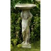 Cherub Mio Birdbath 48in. Fiberglass Resin Indoor/Outdoor Garden