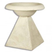 Modern Birdbath 17in. - Fiberglass Resin - Indoor/Outdoor Statue