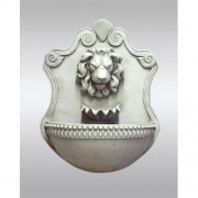 Lion & Shell Wall Fountain Fiberglass Resin Indoor/Outdoor Garden