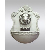 Lion & Shell Wall Fountain Fiberglass Resin Indoor/Outdoor Garden