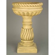 Roma Birdbath 25 In. Fiberglass Resin Indoor/Outdoor Statue/Sculpture