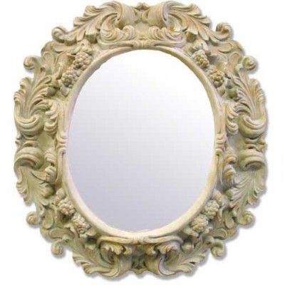 Carved Thick Mirror 41in. Fiberglass Indoor/Outdoor Garden -  - F6836