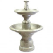 Balustrade 2 Tier Fountain - Fiberglass Resin - Indoor/Outdoor Statue