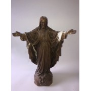 Open Arms Sacred Heart 17"h - Lightweight Fiberglass Resin Indoor/Outdoor Church Statuary