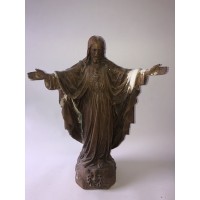 Open Arms Sacred Heart 17"h - Lightweight Fiberglass Resin Indoor/Outdoor Church Statuary