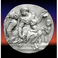 Unknown Frieze Round - Lightweight Fiberglass Resin - Indoor/Outdoor Church Statuary