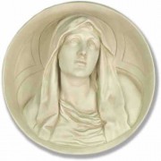 Mary Roundel - Lightweight Fiberglass Resin - Indoor/Outdoor Statue/Sculpture