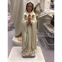 Maria Rosa Mystica 19 X 7 X 4in. - Lightweight Fiberglass Resin - Statue