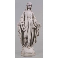 Mary - 21in. High - Lightweight Fiberglass Resin - Indoor/Outdoor Church Statuary