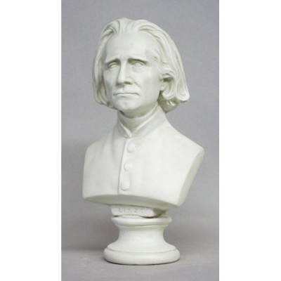 Liszt Bust Small 11in. Fiberglass Indoor/Outdoor Garden -  - T124