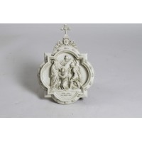 Wall Plaque Station #3 - Lightweight Fiberglass Resin Indoor/Outdoor Garden