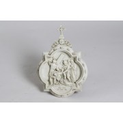 Wall Plaque Station #9 - Lightweight Fiberglass Resin Indoor/Outdoor Garden