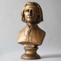 Franz Liszt Bust Small 11in. High - Fiberglass Resin - Outdoor Statue