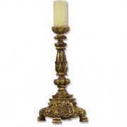 Baroque Candleholder - Lightweight Fiberglass Resin - Indoor/Outdoor Church Statuary